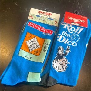 Blue Crew Socks Set monopoly game night socks new
